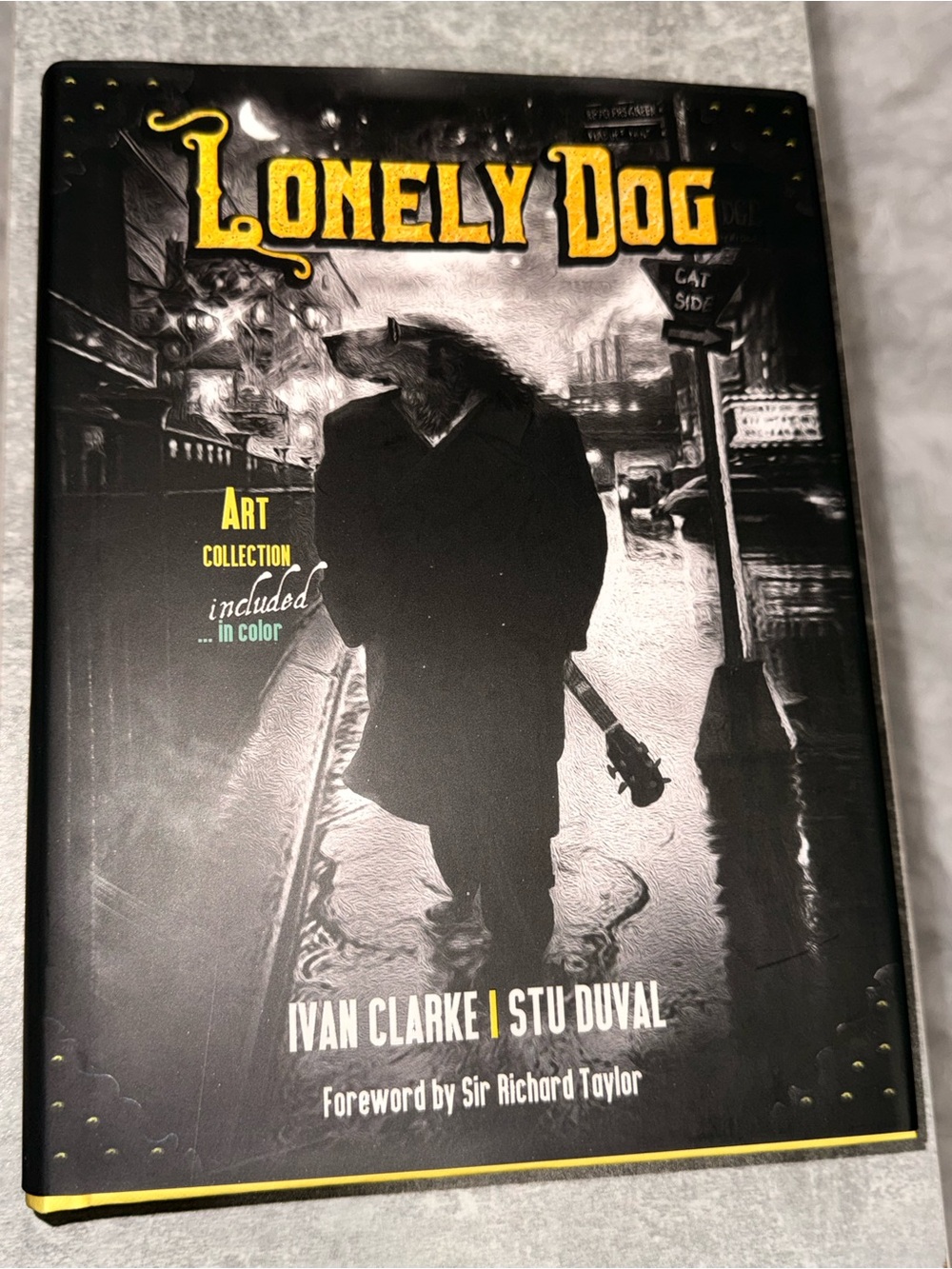 Lonely Dog Art Collection Hardcover - Black & Yellow Cover